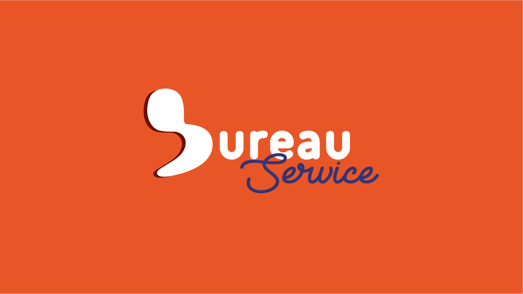 nouveau logo bureau service fond orange